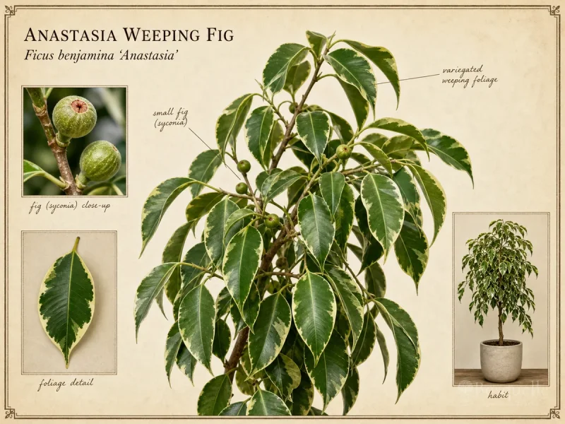 Anastasia Weeping Fig (Ficus benjamina ‘Anastasia’)