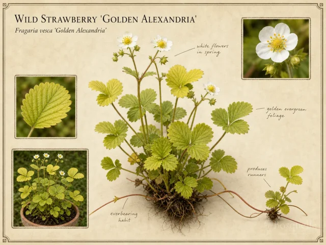 Wild Strawberry 'Golden Alexandria'