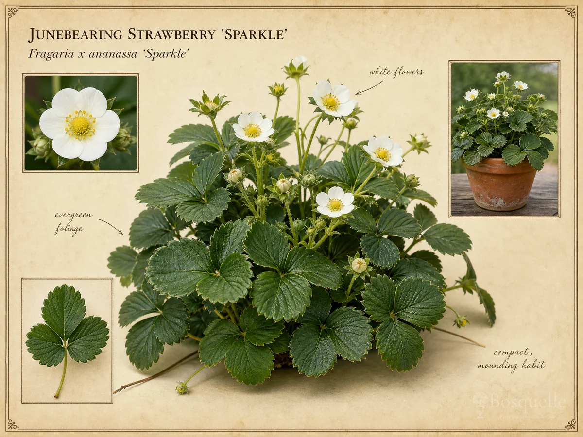 Junebearing Strawberry ‘Sparkle’ (Fragaria x ananassa ‘Sparkle’)