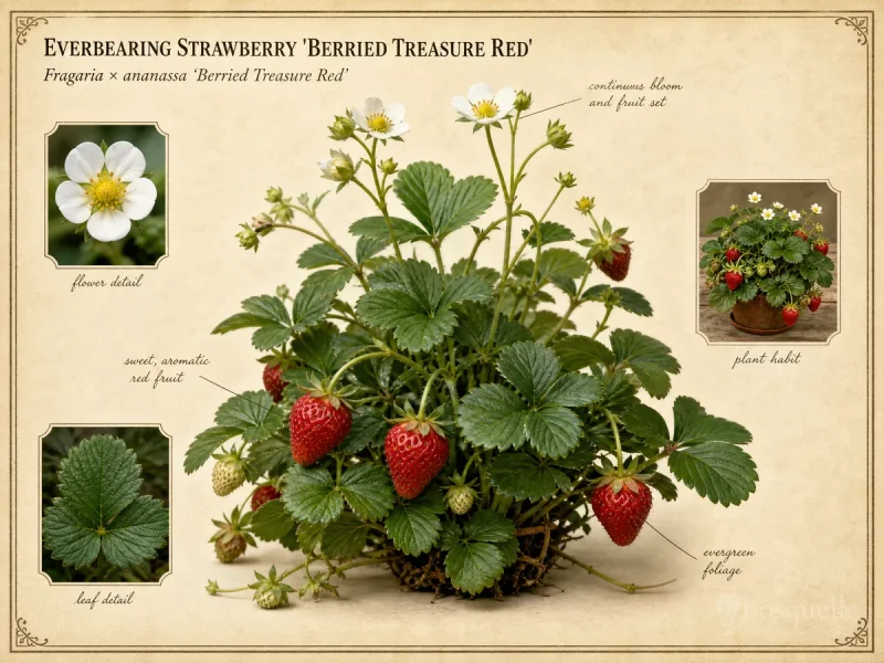 Everbearing Strawberry ‘Berried Treasure Red’ (Fragaria × ananassa ‘Berried Treasure Red’)