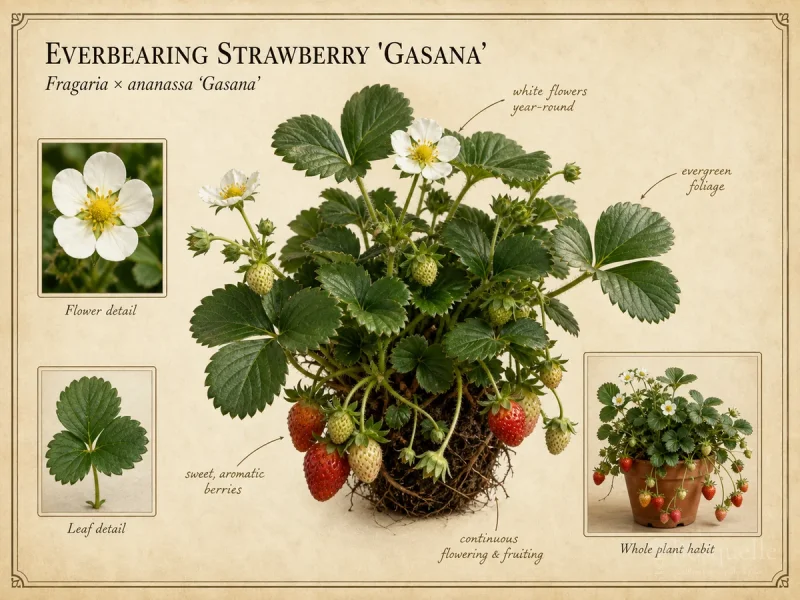 Everbearing Strawberry ‘Gasana’ (Fragaria × ananassa ‘Gasana’)