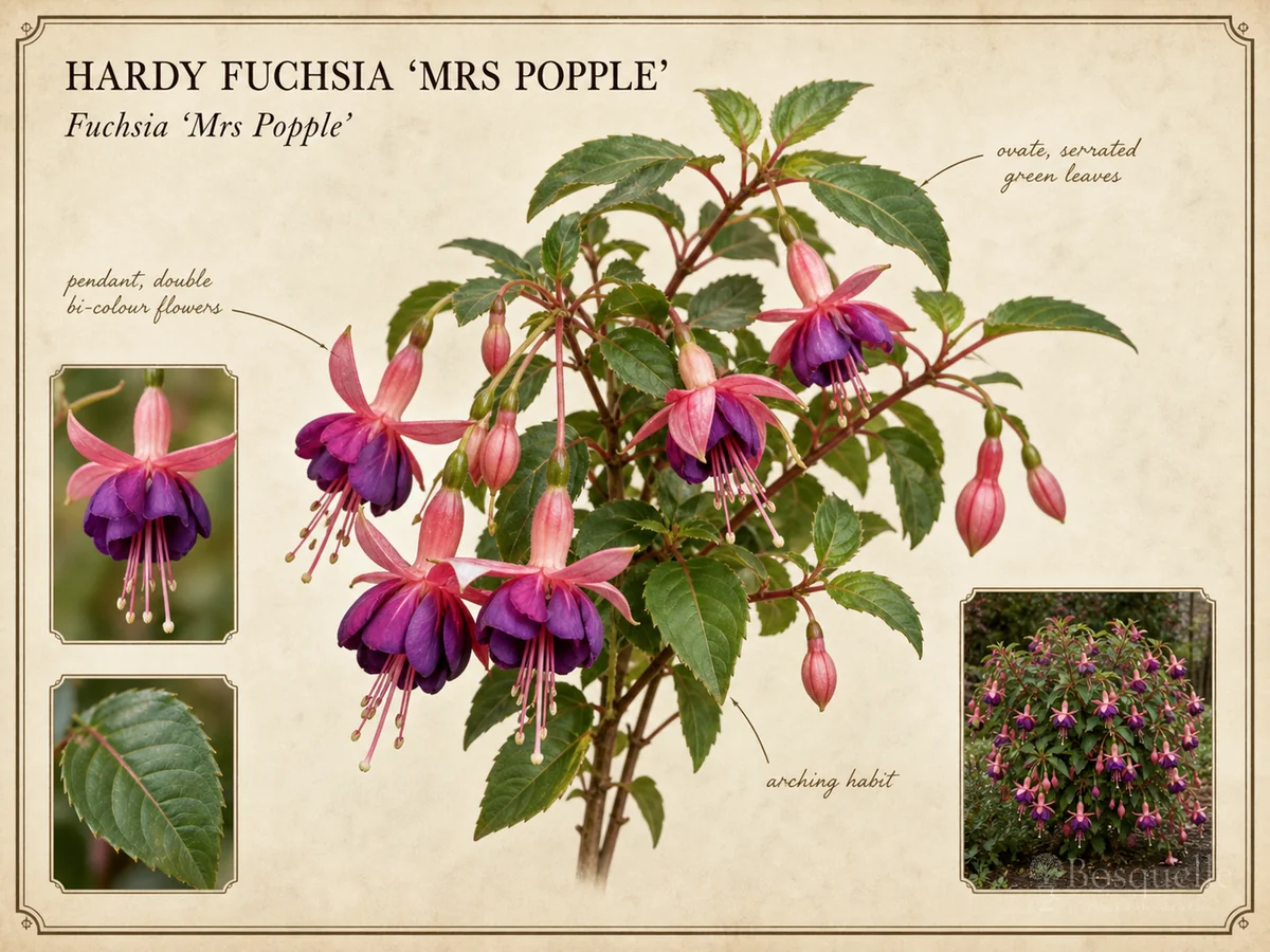 Hardy Fuchsia 'Mrs Popple'