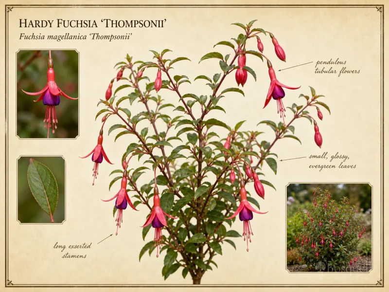 Hardy Fuchsia ‘Thompsonii’ (Fuchsia magellanica ‘Thompsonii’)