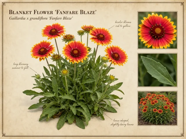 Blanket Flower ‘Fanfare Blaze’ (Gaillardia x grandiflora ‘Fanfare Blaze’)