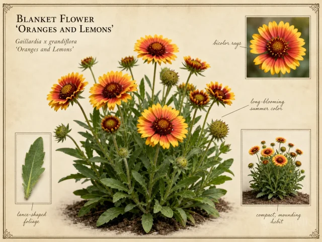 Blanket Flower ‘Oranges and Lemons’ (Gaillardia x grandiflora ‘Oranges and Lemons’)