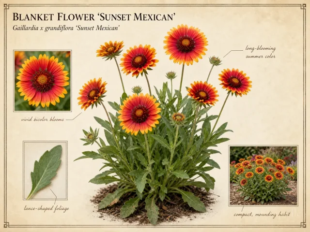 Blanket Flower ‘Sunset Mexican’ (Gaillardia x grandiflora ‘Sunset Mexican’)