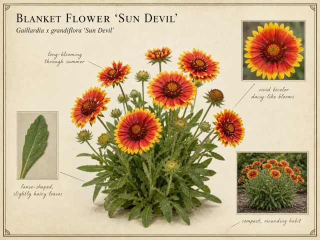 Blanket Flower ‘Sun Devil’ (Gaillardia x grandiflora ‘Sun Devil’)