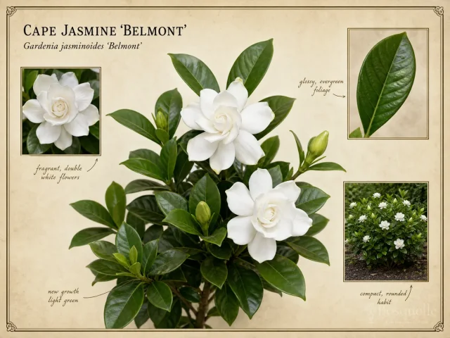 Cape Jasmine ‘Belmont’ (Gardenia jasminoides ‘Belmont’)