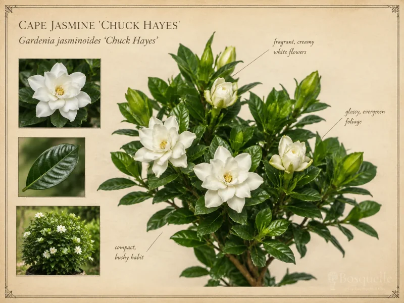 Cape Jasmine ‘Chuck Hayes’ (Gardenia jasminoides ‘Chuck Hayes’)