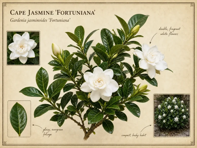 Cape Jasmine ‘Fortuniana’ (Gardenia jasminoides ‘Fortuniana’)