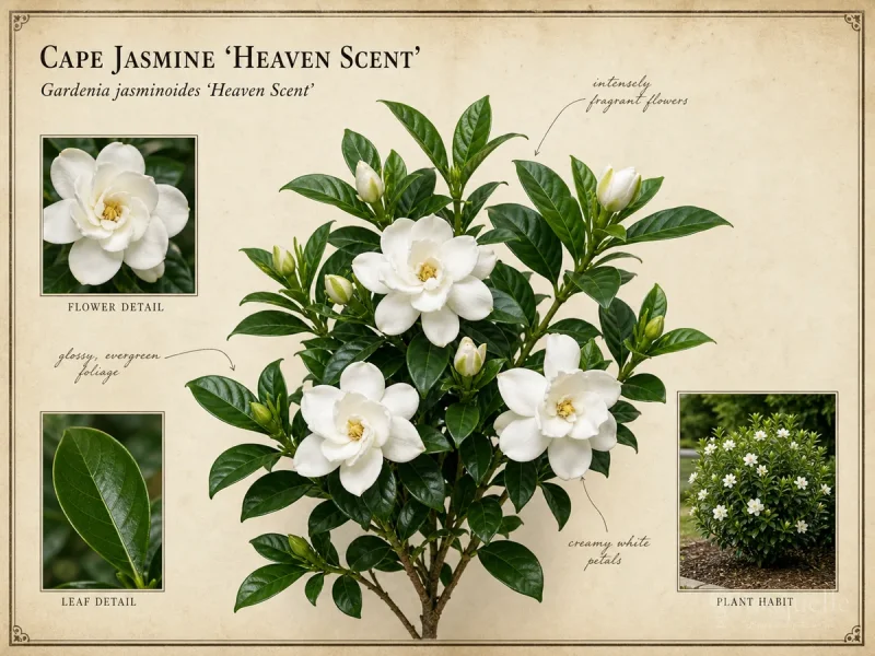 Cape Jasmine ‘Heaven Scent’ (Gardenia jasminoides ‘Heaven Scent’)