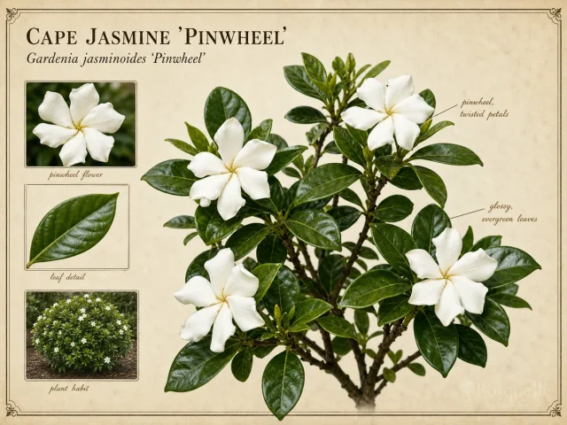 Cape Jasmine 'Pinwheel'