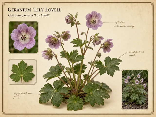 Geranium ‘Lily Lovell’ (Geranium phaeum ‘Lily Lovell’)