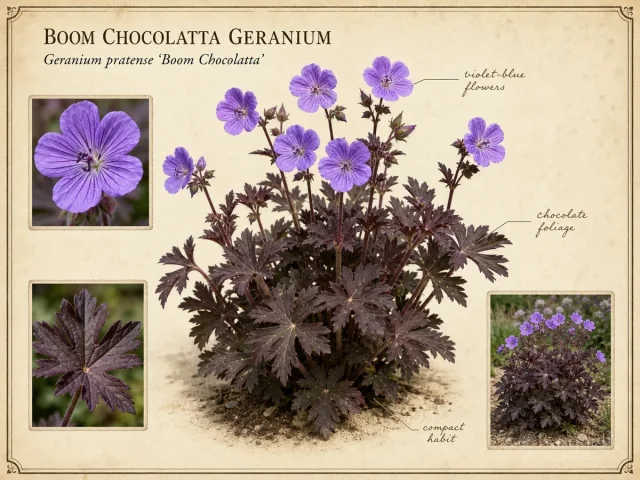 Boom Chocolatta Geranium (Geranium pratense ‘Boom Chocolatta’)