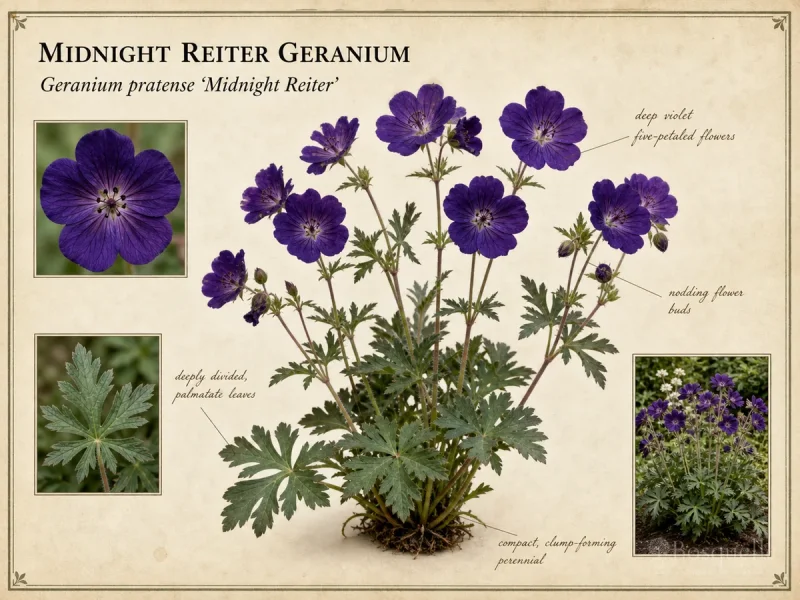 Midnight Reiter Geranium (Geranium pratense ‘Midnight Reiter’)