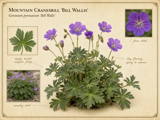 Mountain Cranesbill 'Bill Wallis' in Types of Hardy Geraniums – Light and Habit