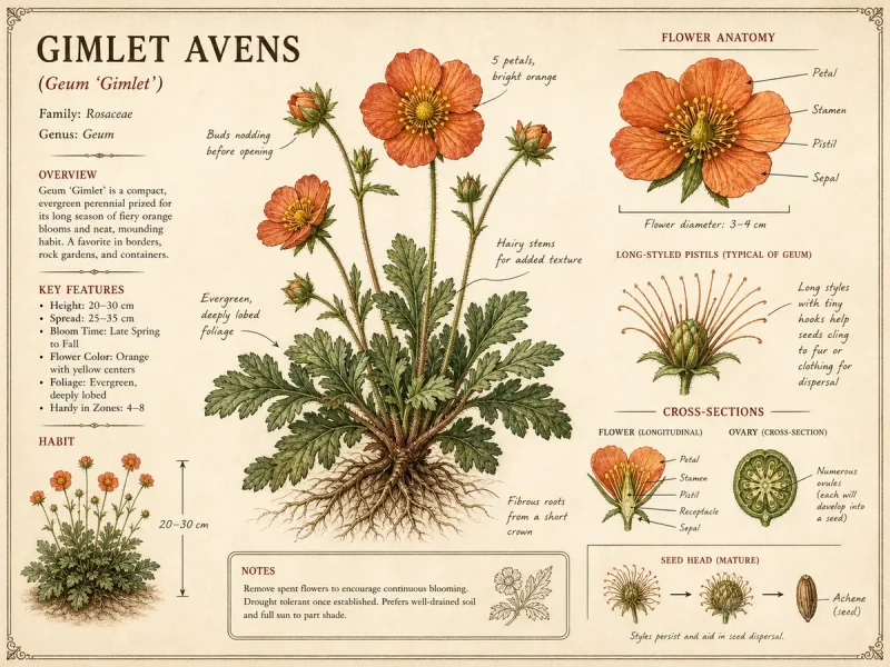 Gimlet Avens (Geum ‘Gimlet’)