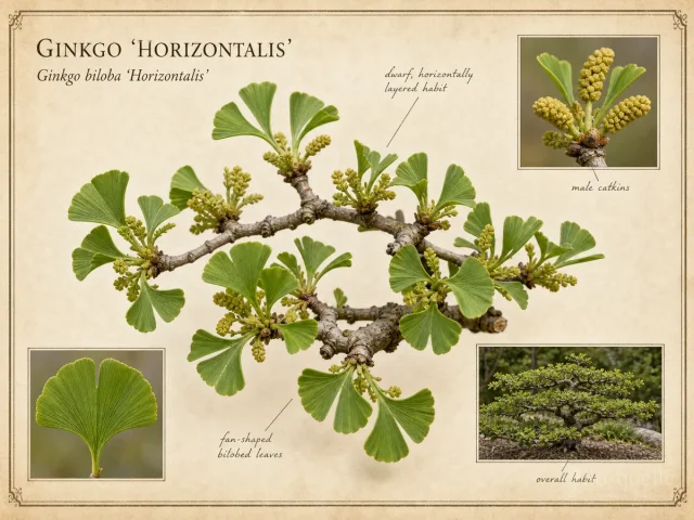Ginkgo ‘Horizontalis’ (Ginkgo biloba ‘Horizontalis’)