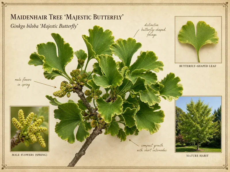 Maidenhair Tree ‘Majestic Butterfly’ (Ginkgo biloba ‘Majestic Butterfly’)