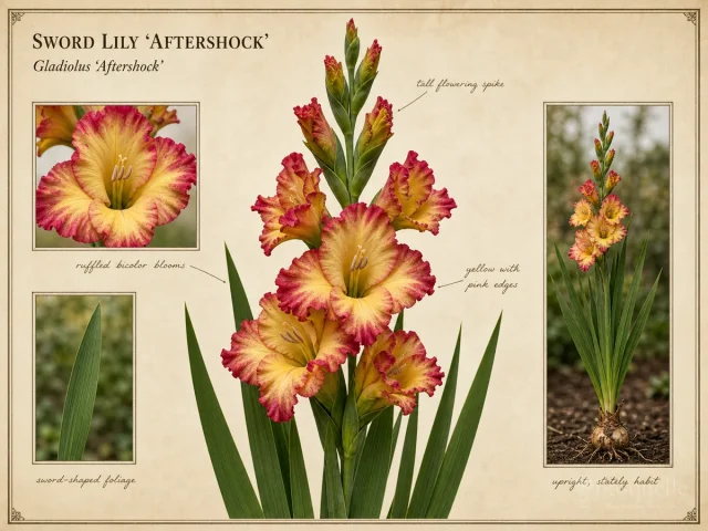 Sword Lily ‘Aftershock’ (Gladiolus ‘Aftershock’)