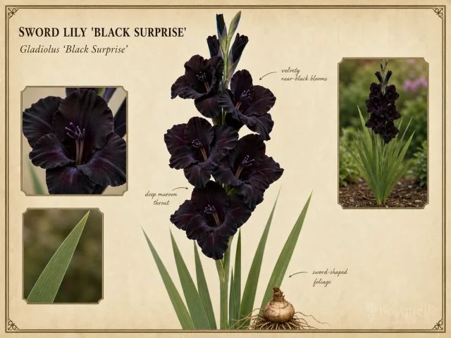 Sword Lily ‘Black Surprise’ (Gladiolus ‘Black Surprise’)