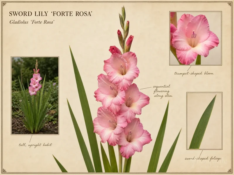Sword Lily ‘Forte Rosa’ (Gladiolus ‘Forte Rosa’)