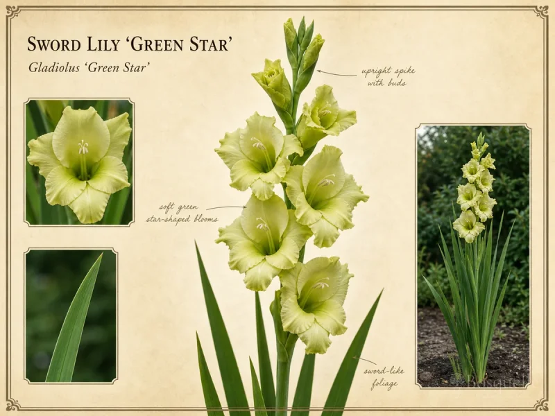Sword Lily ‘Green Star’ (Gladiolus ‘Green Star’)