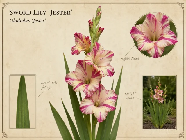 Sword Lily ‘Jester’ (Gladiolus ‘Jester’)