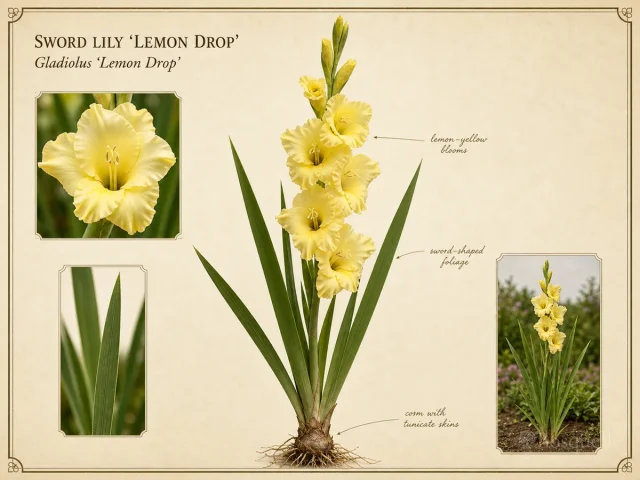 Sword Lily ‘Lemon Drop’ (Gladiolus ‘Lemon Drop’)