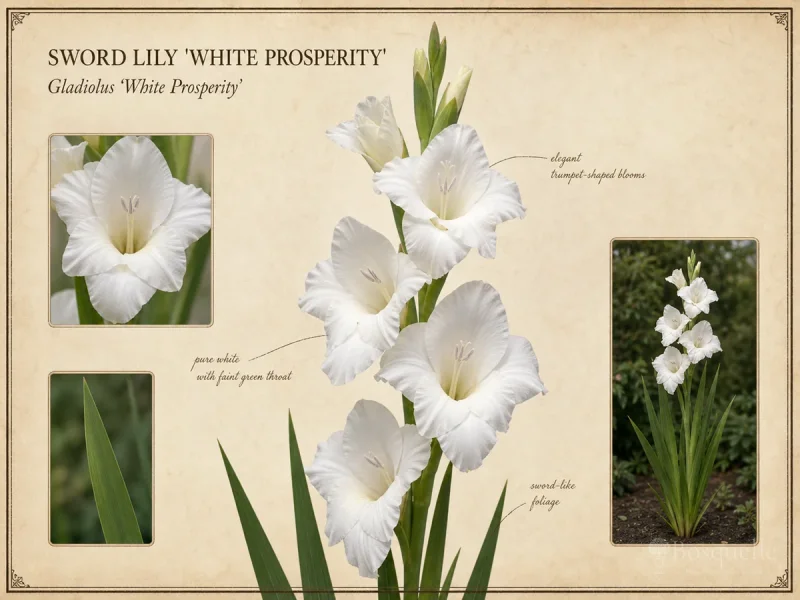 Sword Lily ‘White Prosperity’ (Gladiolus ‘White Prosperity’)