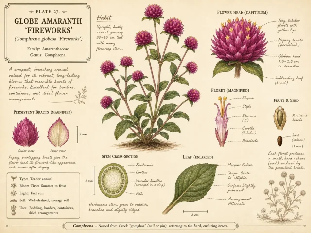 Globe Amaranth 'Fireworks'