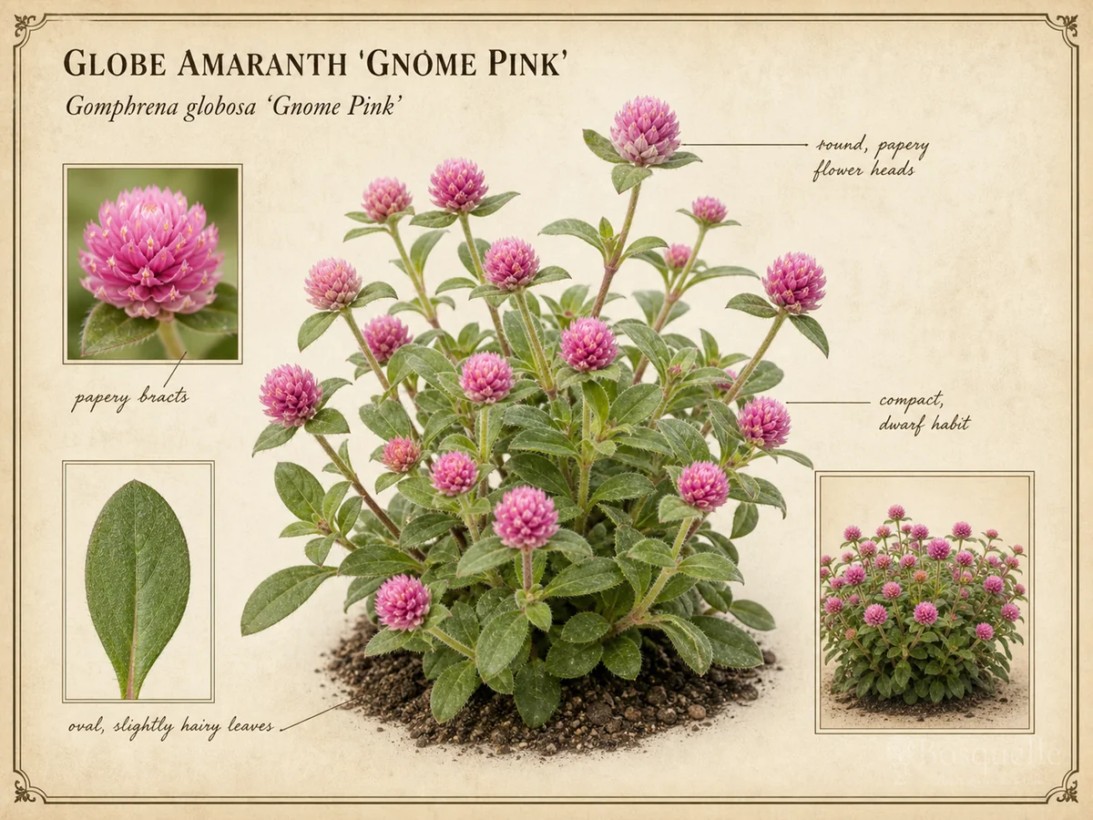 Globe Amaranth 'Gnome Pink'