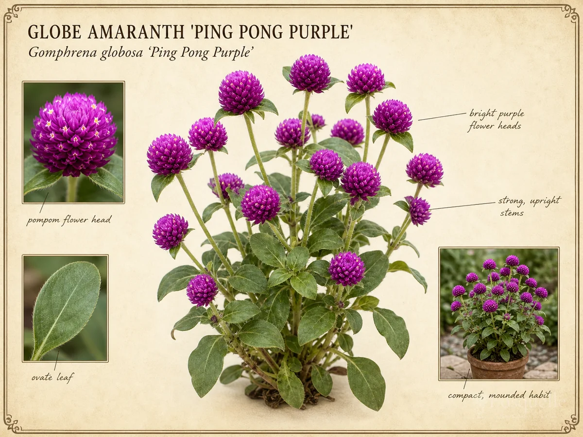 Globe Amaranth 'Ping Pong Purple'