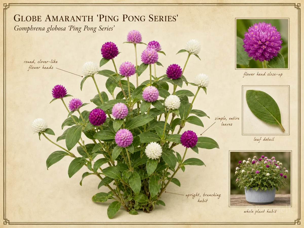 Globe Amaranth 'Ping Pong Series'
