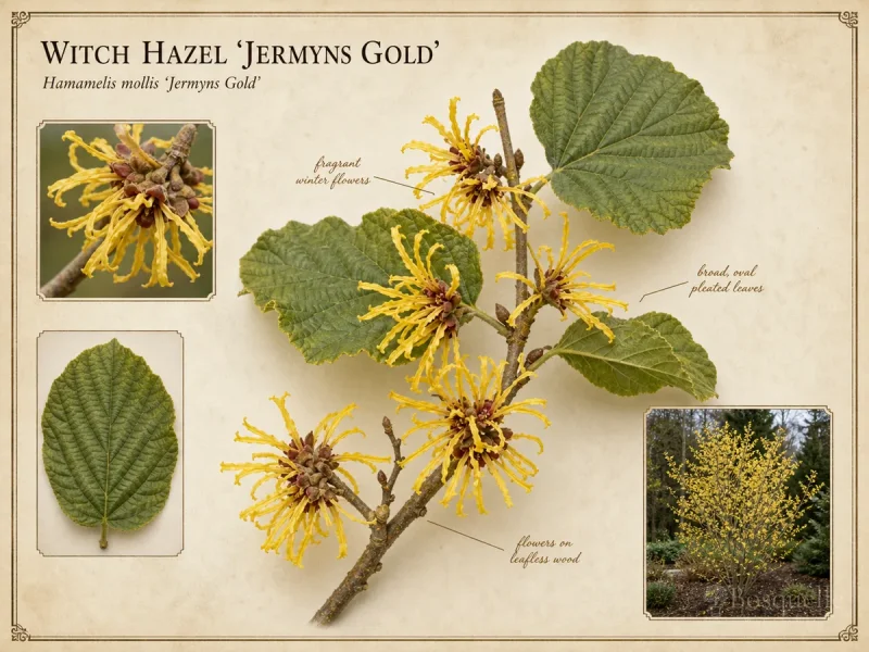 Witch Hazel ‘Jermyns Gold’ (Hamamelis mollis ‘Jermyns Gold’)
