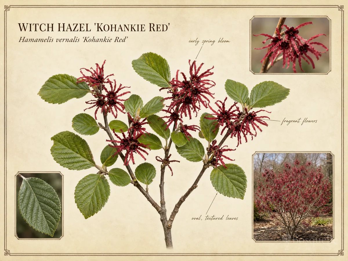 Witch Hazel 'Kohankie Red' — Plant in early spring or fall, and leave the graf…