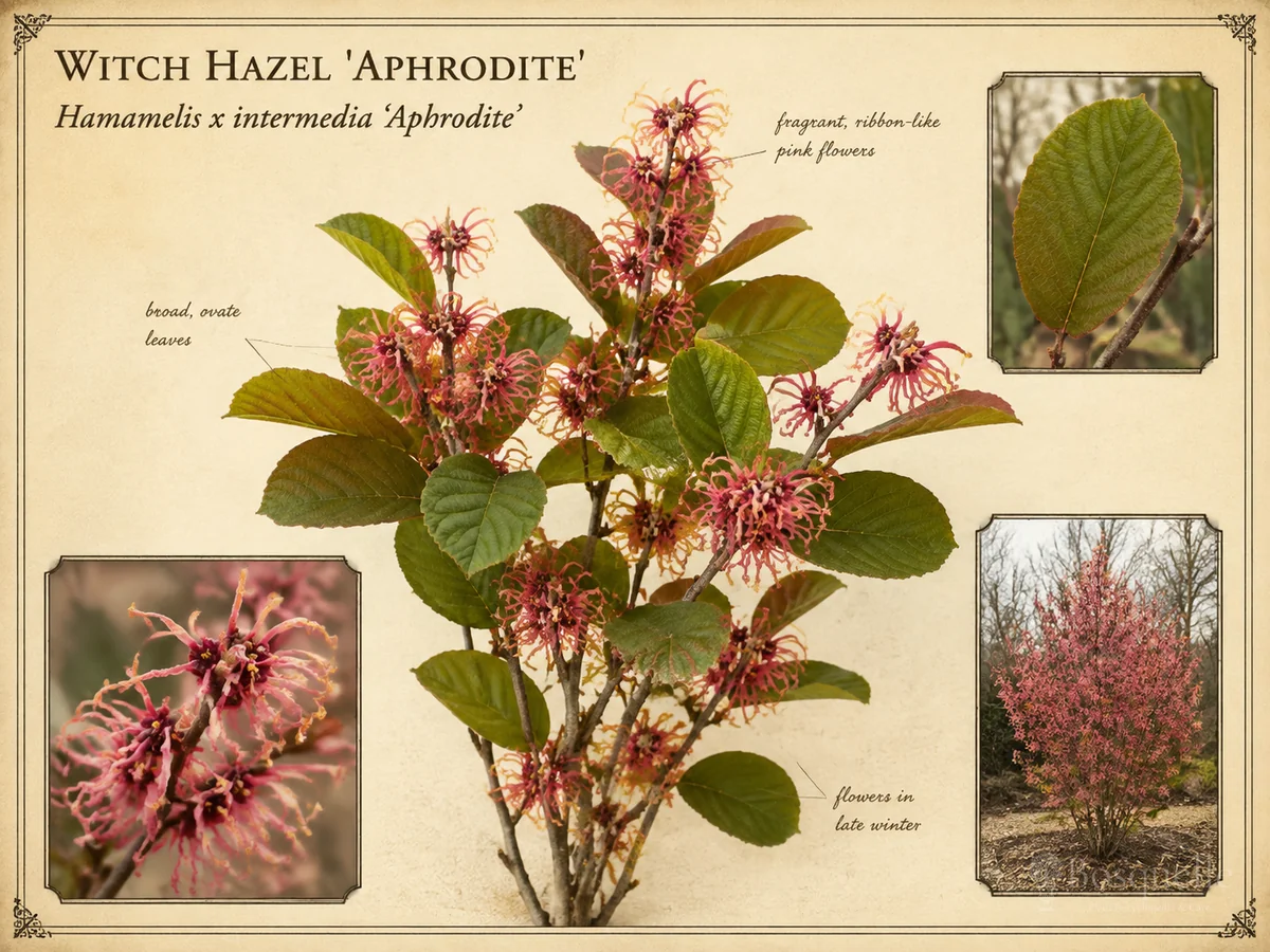 Witch Hazel ‘Aphrodite’ (Hamamelis x intermedia ‘Aphrodite’)