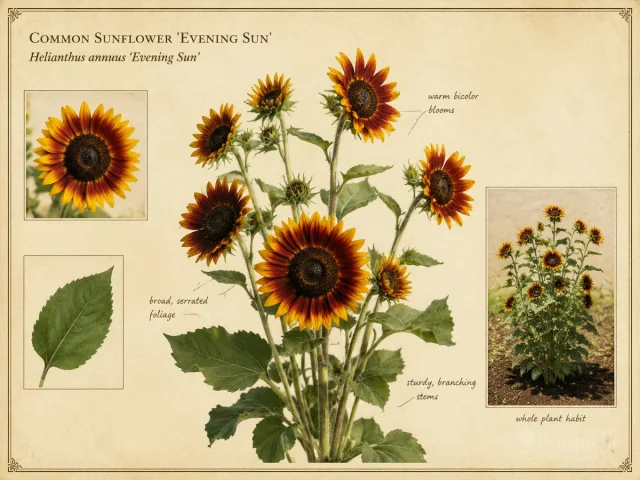 Common Sunflower ‘Evening Sun’ (Helianthus annuus ‘Evening Sun’)