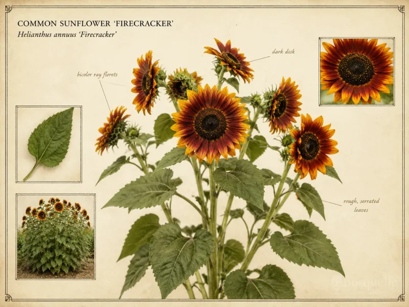 Common Sunflower ‘Firecracker’ (Helianthus annuus ‘Firecracker’)