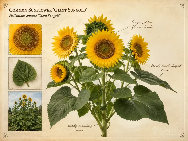 Common Sunflower ‘Giant Sungold’ (Helianthus annuus ‘Giant Sungold’)