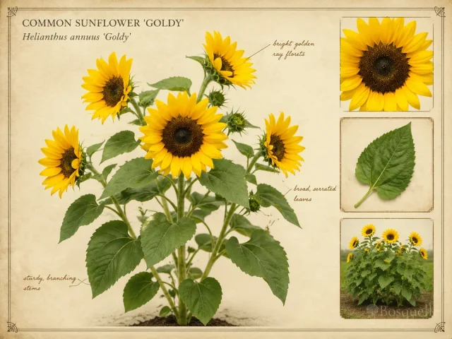 Common Sunflower ‘Goldy’ (Helianthus annuus ‘Goldy’)