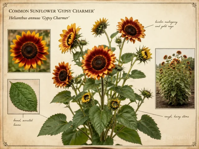 Common Sunflower ‘Gypsy Charmer’ (Helianthus annuus ‘Gypsy Charmer’)