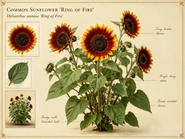 Common Sunflower ‘Ring of Fire’ (Helianthus annuus ‘Ring of Fire’)