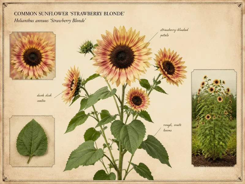 Common Sunflower ‘Strawberry Blonde’ (Helianthus annuus ‘Strawberry Blonde’)