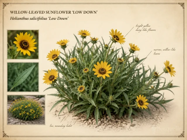 Willow-Leaved Sunflower ‘Low Down’ (Helianthus salicifolius ‘Low Down’)