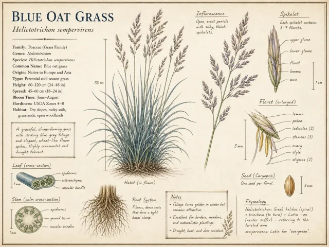 Blue oat grass (Helictotrichon sempervirens)