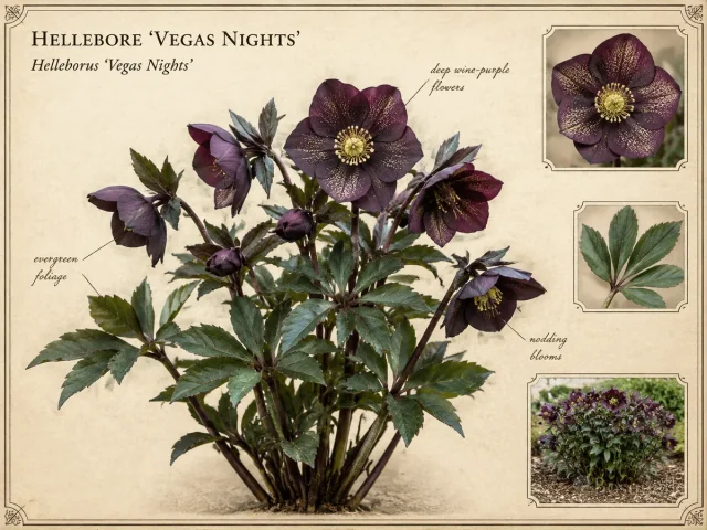 Hellebore ‘Vegas Nights’ (Helleborus ‘Vegas Nights’)
