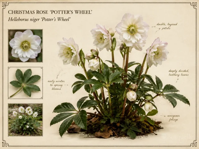 Christmas Rose ‘Potter’s Wheel’ (Helleborus niger ‘Potter’s Wheel’)