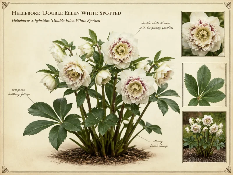 Hellebore 'Double Ellen White Spotted'