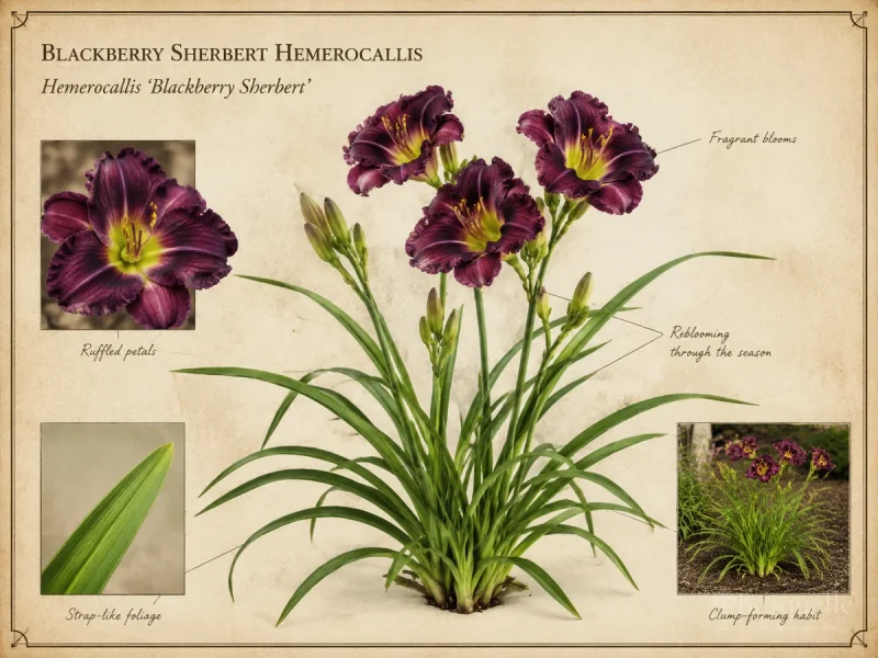 Blackberry Sherbert Hemerocallis (Hemerocallis ‘Blackberry Sherbert’)